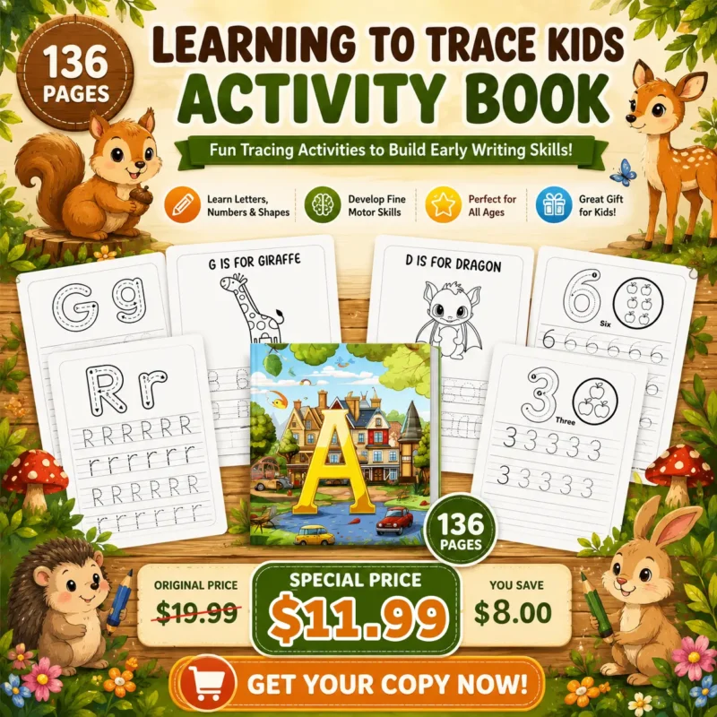 Learning to Trace Kids Activity Book